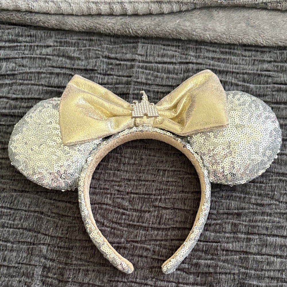 Disney Parks Silver and Gold Minnie Ears